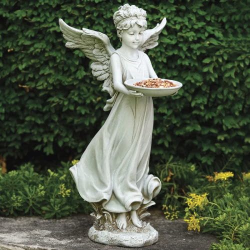 Amazon.co.jp: ガーデンエンジェル置物/微笑む天使バードフィーダー